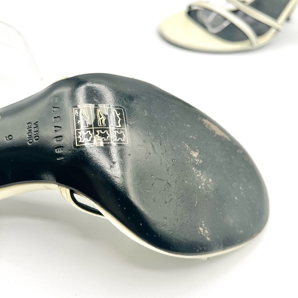 CASADEI LEATHER CREAM HEELS STRAPPY SANDALS ANKLE SHOES MADE IN ITALY WOMAN 9 - Picture 9 of 15